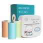 LX-D2 Thermal Inkless Mini Printer with English Labels+3 Rolls Colored Sticker Paper