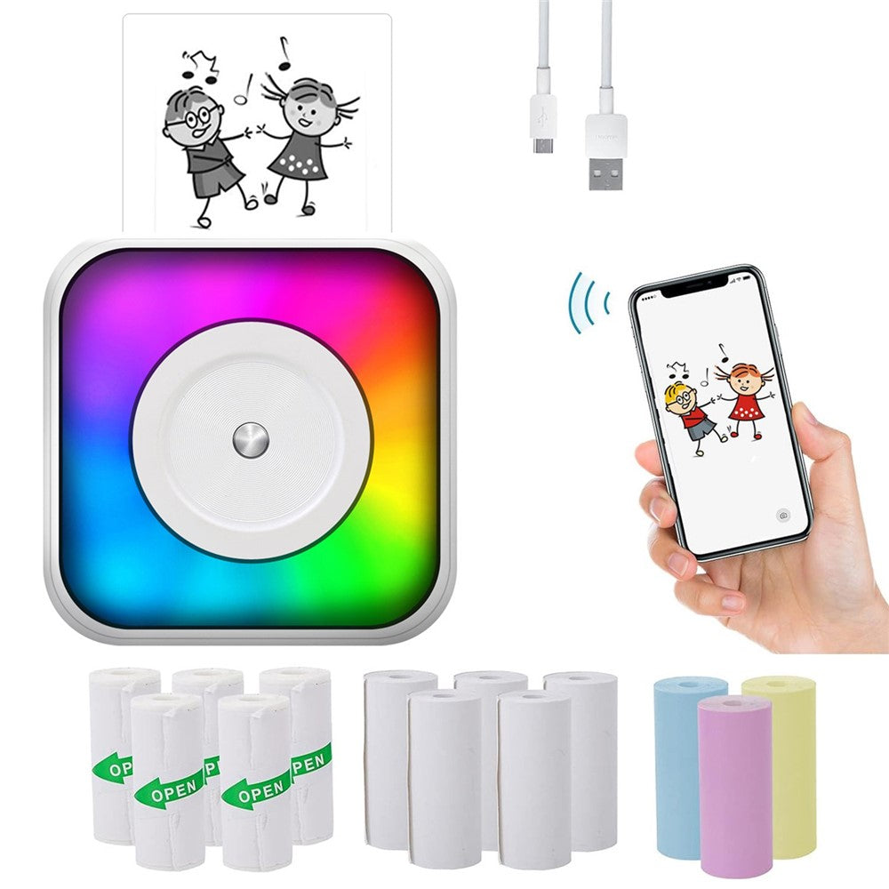 C31 Portable Wireless Bluetooth-compatible Thermal Label Photo Printer with Printing Papers