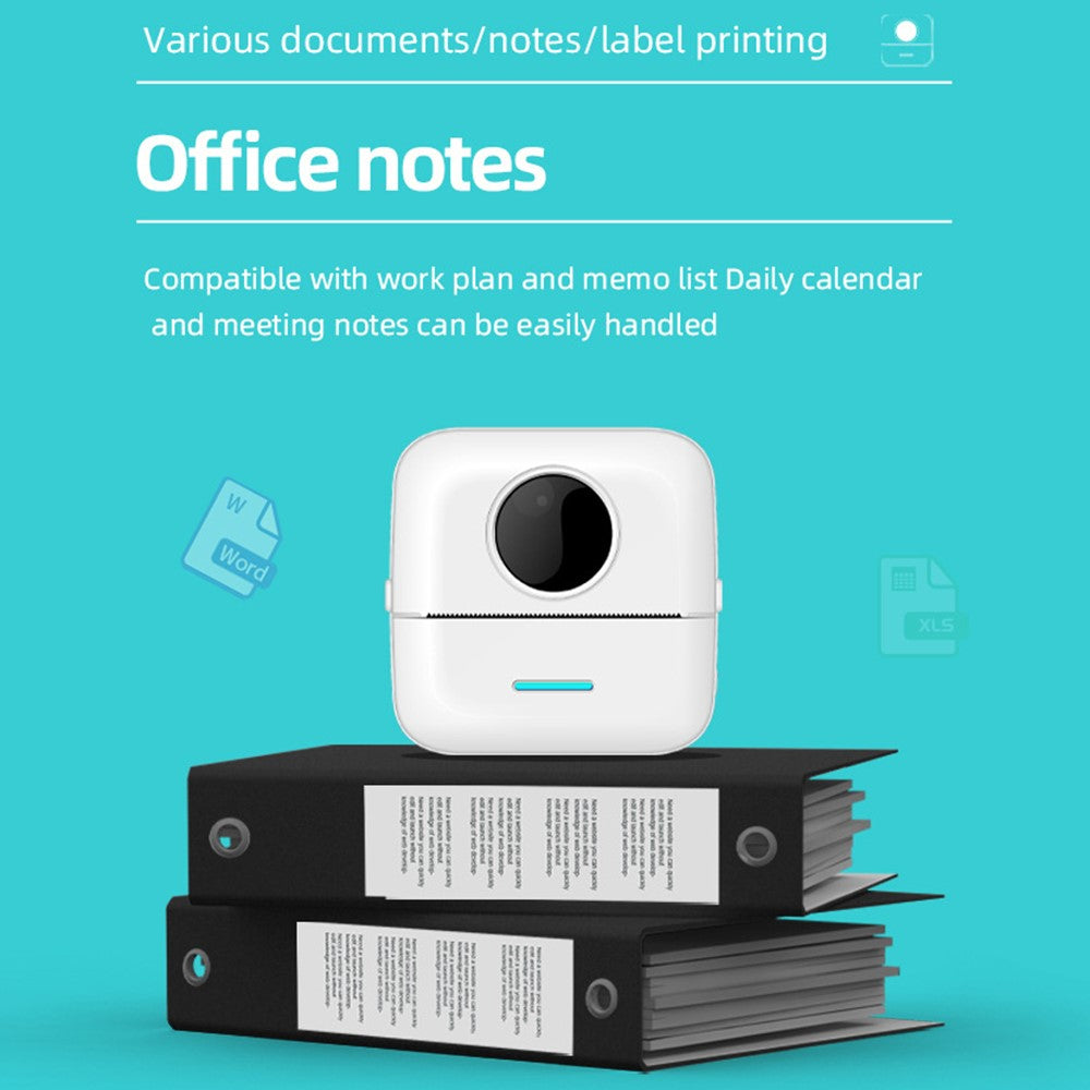 X5 Wireless Thermal Photo Printer Pocket Label Maker with Printing Paper + Color Pen