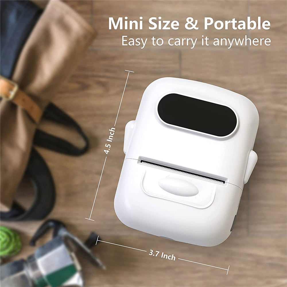 MARKLIFE P50 Mini Bluetooth-compatible Thermal Label Printer with 1 Roll Print Paper