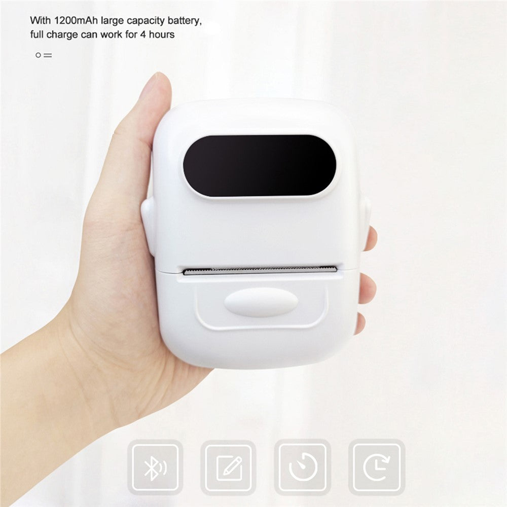 MARKLIFE P50 Mini Bluetooth-compatible Thermal Label Printer with 1 Roll Print Paper