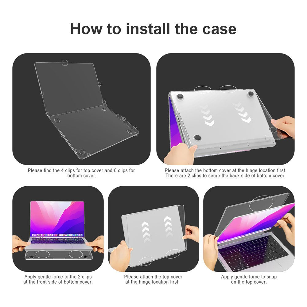 BENWIS MP-CHC For MacBook Air 13 inch (2026) A3449 / (2025) A3240 / (2024) A3113 / (2022) A2681 Crystal Clear Laptop Case Shockproof PC Hard Shell