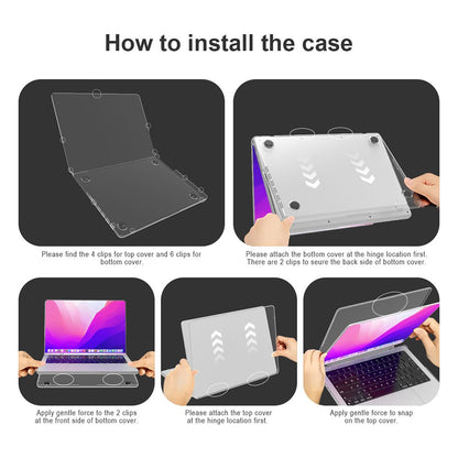 BENWIS MP-CHC For MacBook Air 13 inch (2026) A3449 / (2025) A3240 / (2024) A3113 / (2022) A2681 Crystal Clear Laptop Case Shockproof PC Hard Shell