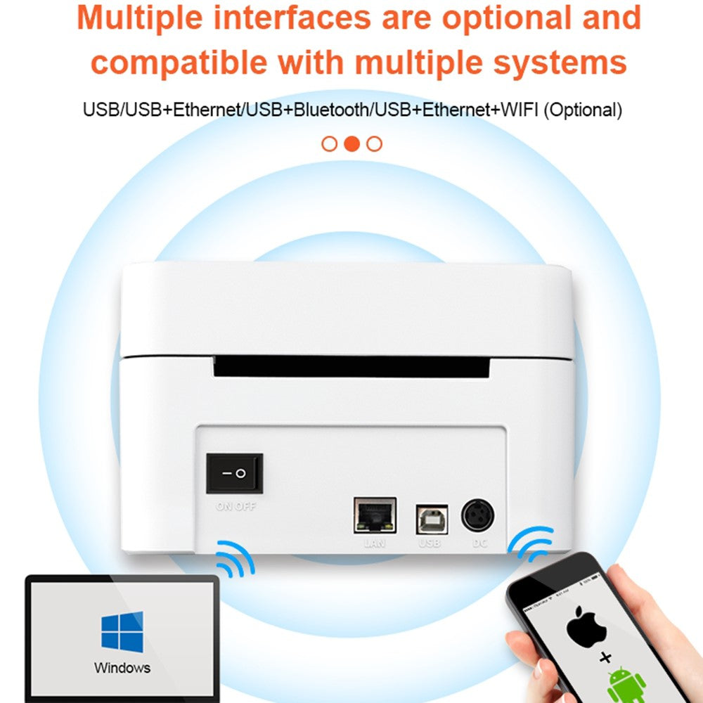 ZJ-9250 USB+Bluetooth-compatible Thermal Shipping Label Printer for Small Business