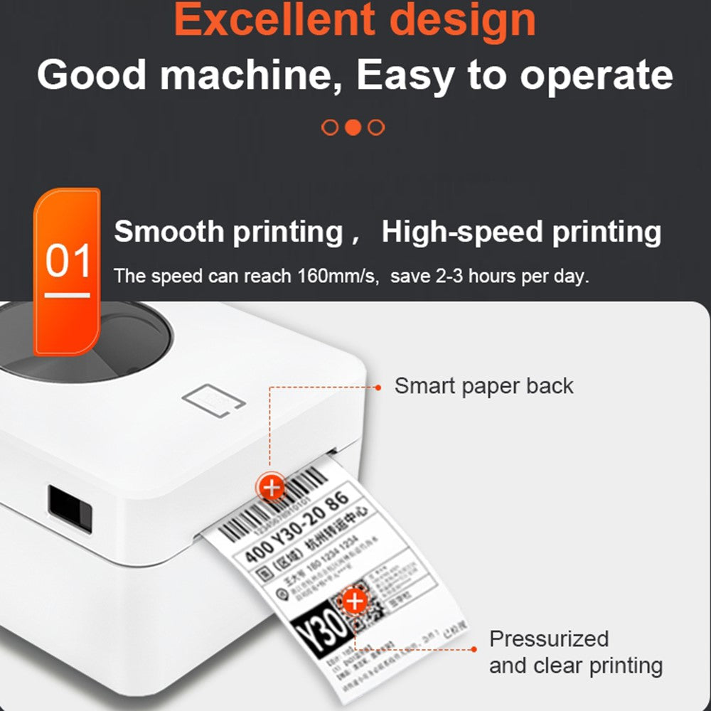ZJ-9250 USB+Bluetooth-compatible Thermal Shipping Label Printer for Small Business