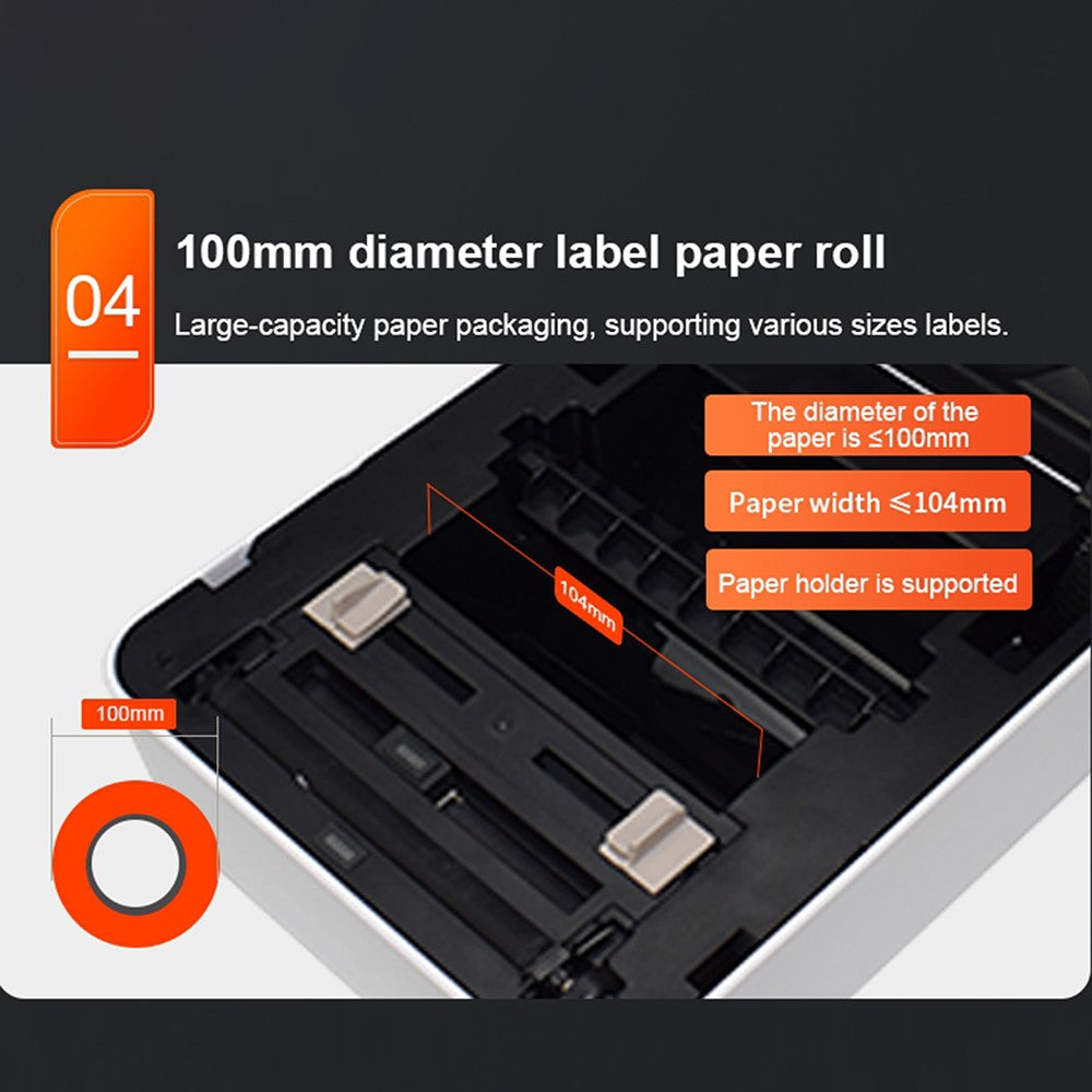 ZJ-9250 USB+Bluetooth-compatible Thermal Shipping Label Printer for Small Business