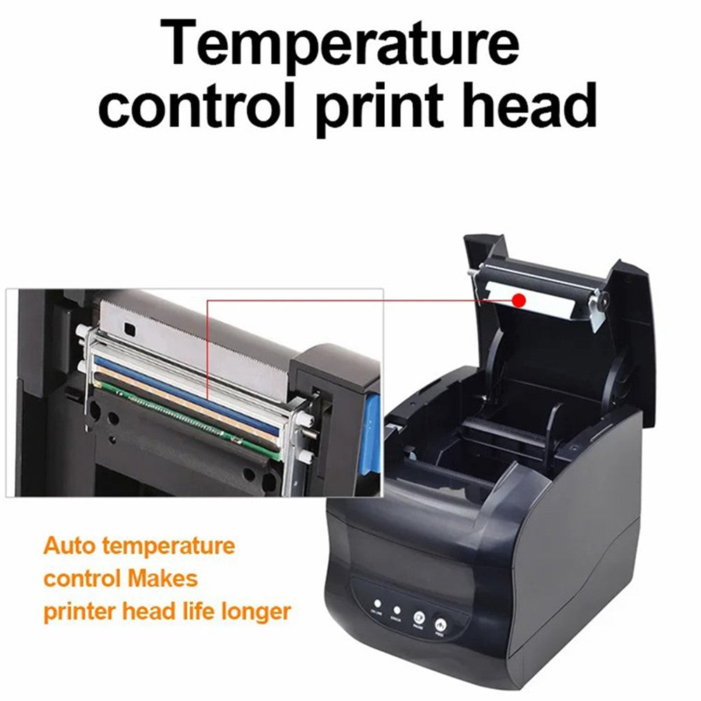 XPRINTER XP-365B 20-80mm QR Code Barcode Label Printer Thermal Self-adhesive Label Printer
