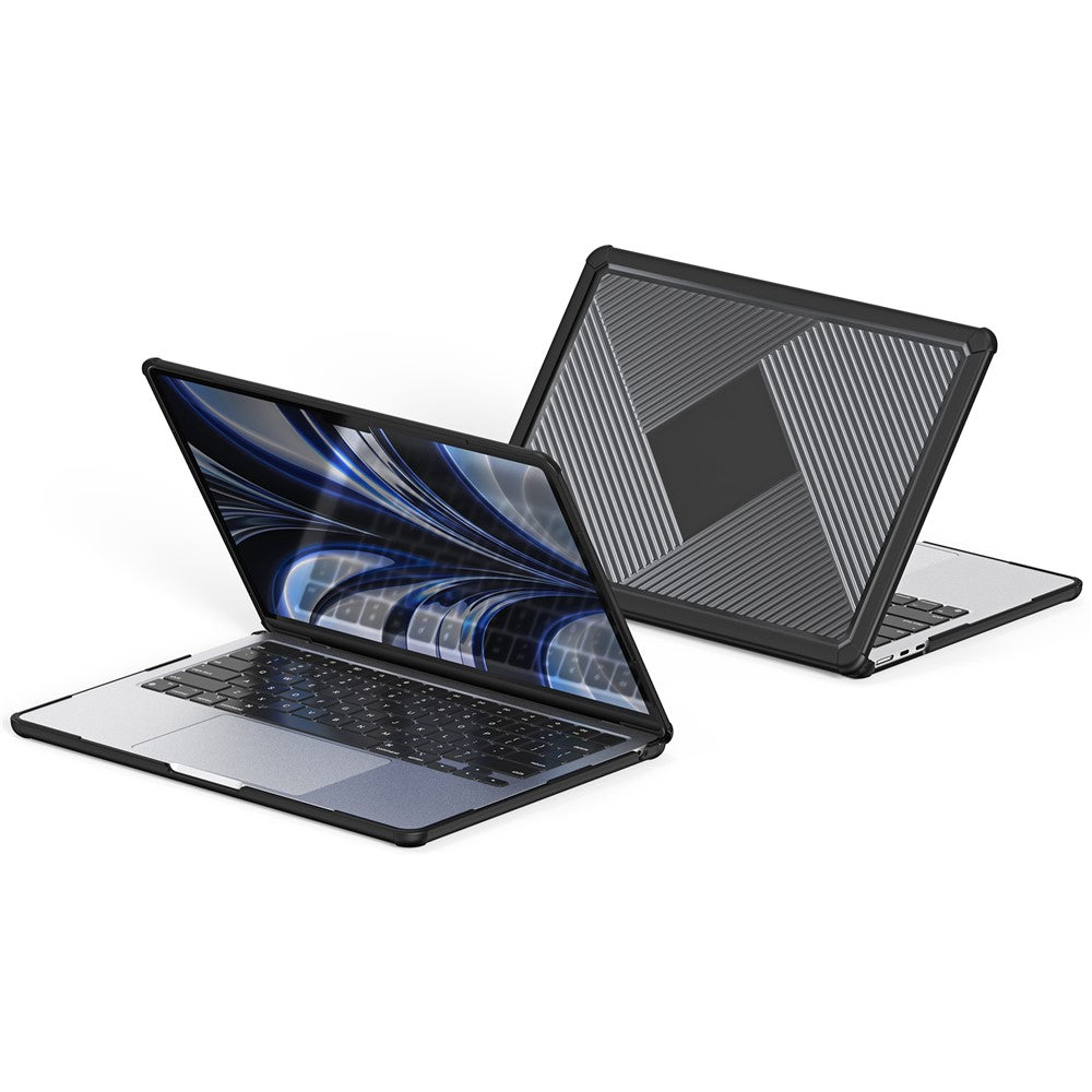 DUX DUCIS LCGH Series for MacBook Air 13 inch (2026) A3449 / (2025) A3240 / (2024) A3113 / (2022) A2681 Geometric Lines Anti-Drop Case TPU+PC Laptop Cover