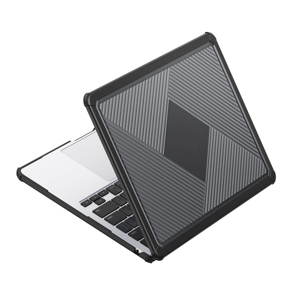 DUX DUCIS LCGH Series for MacBook Air 13 inch (2026) A3449 / (2025) A3240 / (2024) A3113 / (2022) A2681 Geometric Lines Anti-Drop Case TPU+PC Laptop Cover