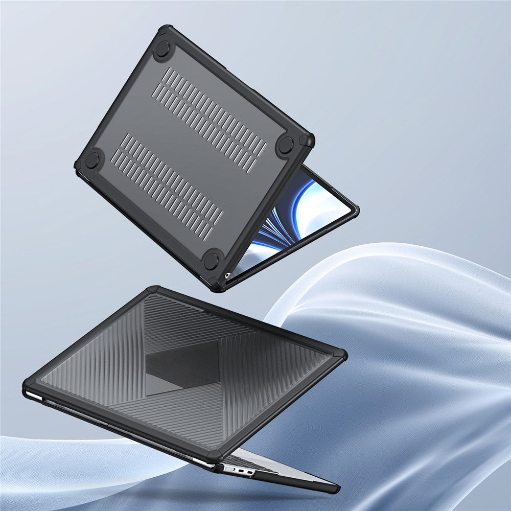 DUX DUCIS LCGH Series for MacBook Air 13 inch (2026) A3449 / (2025) A3240 / (2024) A3113 / (2022) A2681 Geometric Lines Anti-Drop Case TPU+PC Laptop Cover