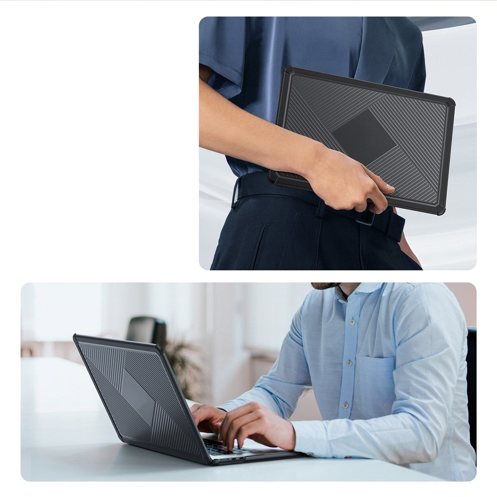 DUX DUCIS LCGH Series for MacBook Air 13 inch (2026) A3449 / (2025) A3240 / (2024) A3113 / (2022) A2681 Geometric Lines Anti-Drop Case TPU+PC Laptop Cover
