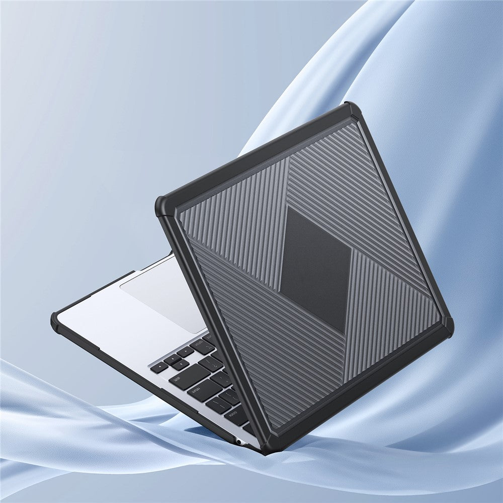 DUX DUCIS LCGH Series for MacBook Air 13 inch (2026) A3449 / (2025) A3240 / (2024) A3113 / (2022) A2681 Geometric Lines Anti-Drop Case TPU+PC Laptop Cover