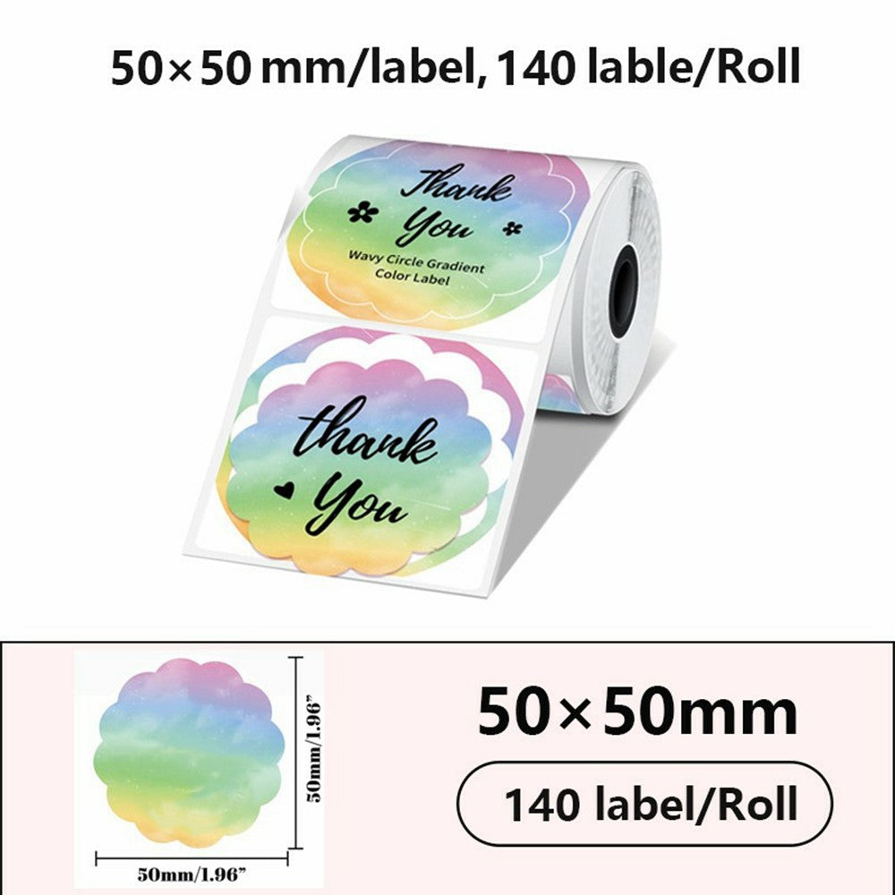 For Phomemo M221 / M220 / M120 / M110 Self-Adhesive Direct Thermal Labels Stickers 50x50mm Printing Paper