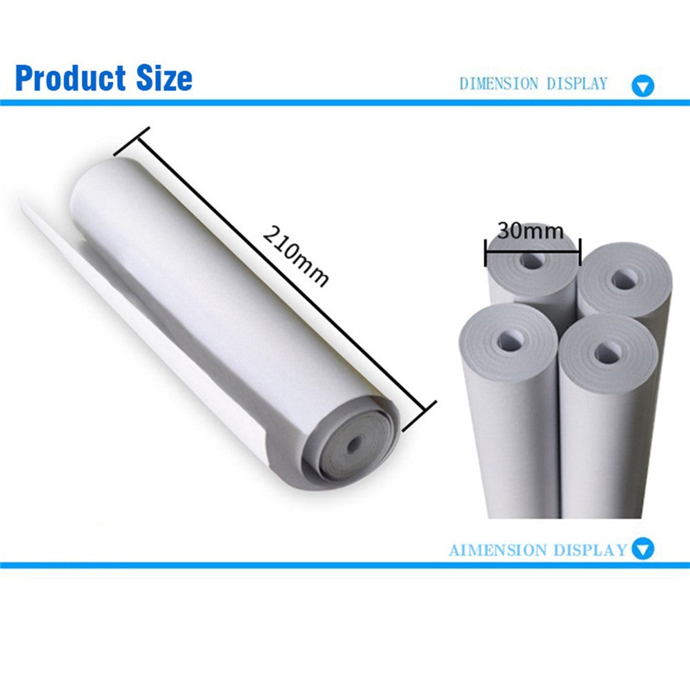 1 Roll 210 x 30mm A4 Mini Printer Thermal Paper Scratch Resistant Smooth Surface Printing Paper