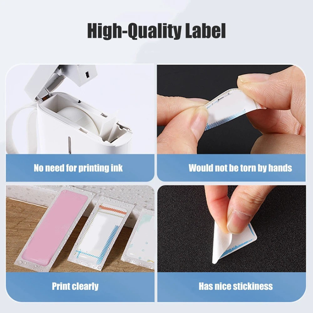 JINGCHEN 1 Roll Thermal Label Printing Paper for D11 Printer White Labeling Tape Replacement for Office Home