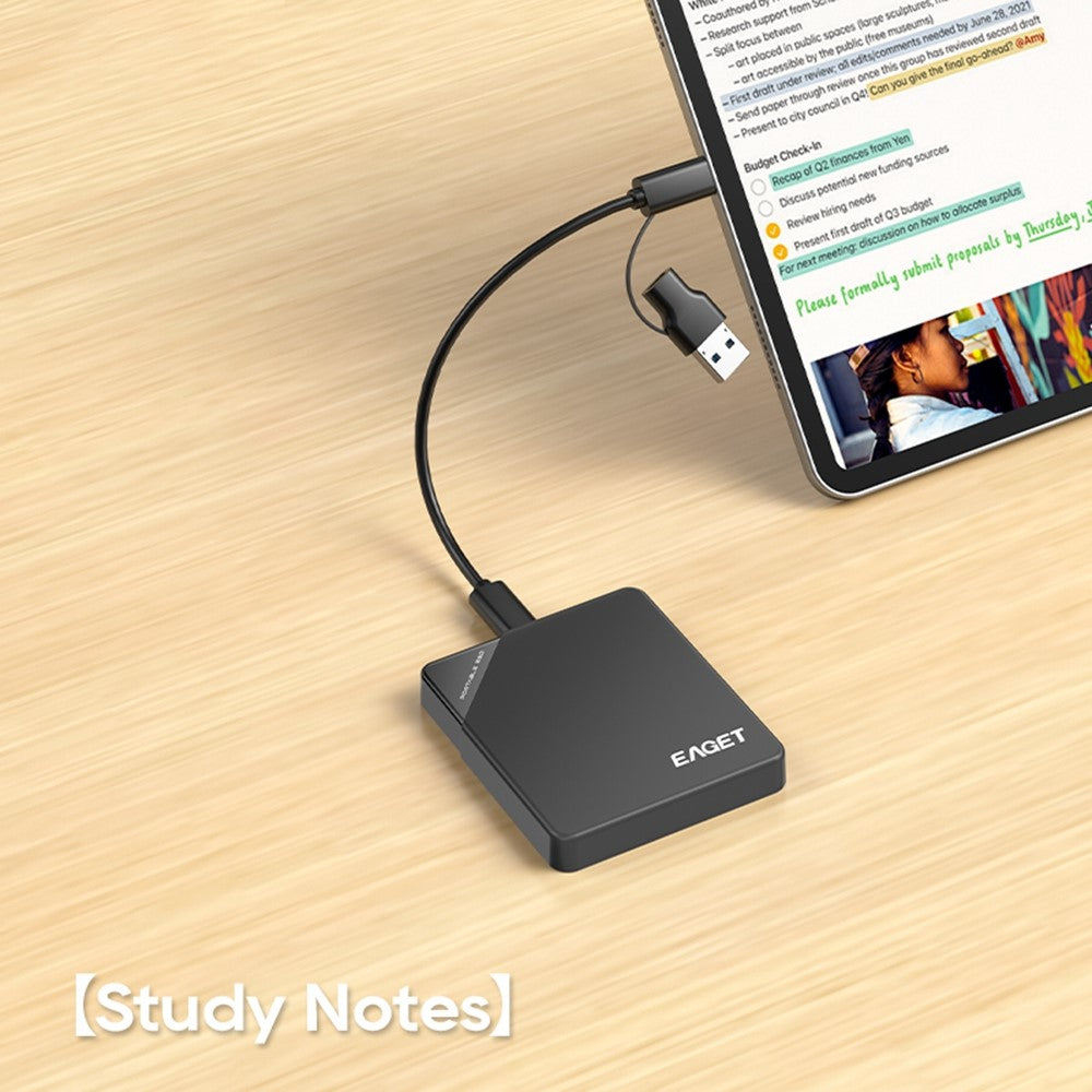 EAGET ET-M9 480GB Portable SSD 5Gbps USB-C Externes Solid State Drive für Win/Mac/Linux