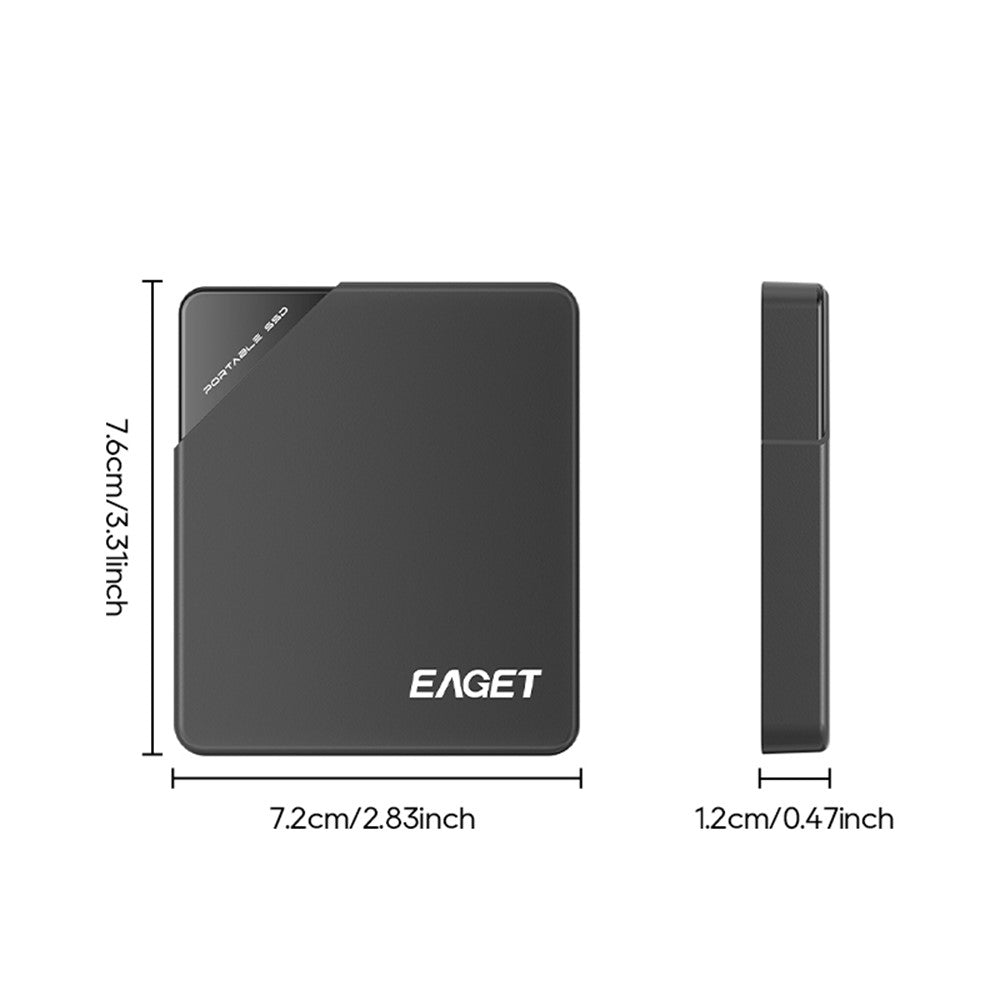 EAGET ET-M9 480GB Portable SSD 5Gbps USB-C Externes Solid State Drive für Win/Mac/Linux