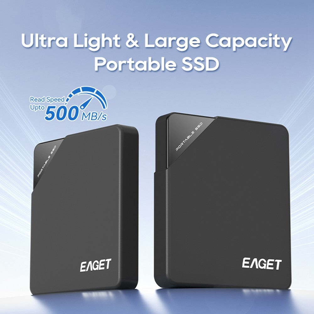 EAGET ET-M9 480GB Portable SSD 5Gbps USB-C Externes Solid State Drive für Win/Mac/Linux