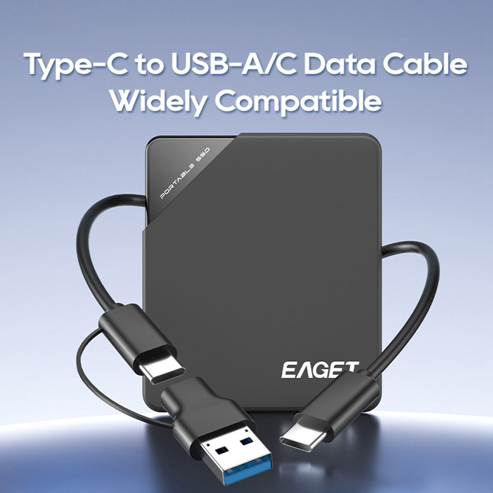 EAGET ET-M9 480GB Portable SSD 5Gbps USB-C Externes Solid State Drive für Win/Mac/Linux