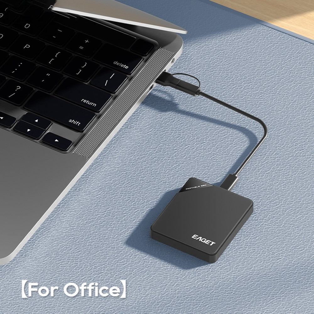 EAGET ET-M9 480GB Portable SSD 5Gbps USB-C Externes Solid State Drive für Win/Mac/Linux