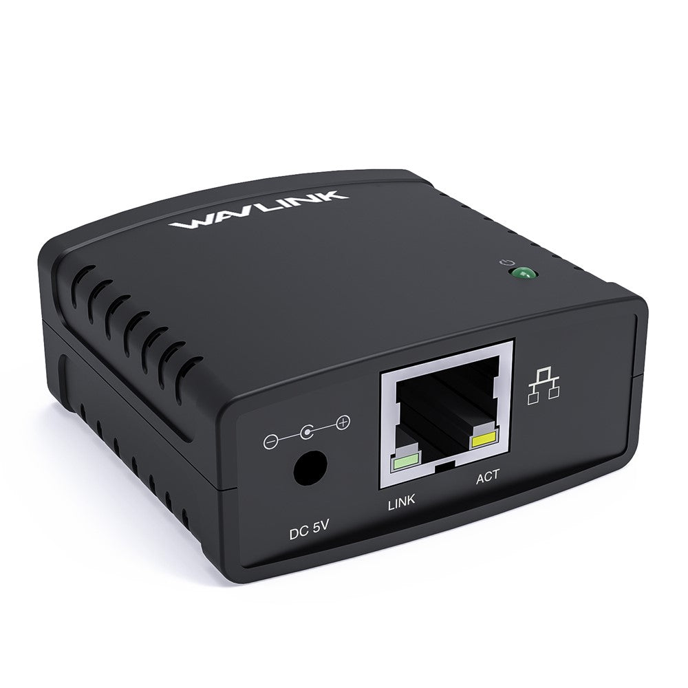 WAVLINK NU72P11 USB 2.0 Ethernet Network Printer Power Adapter 100Mbps Network Print Server
