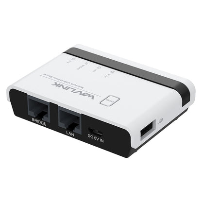 WAVLINK NU516U1 Wireless USB Print Server with 10 / 100Mbps LAN / Bridge WiFi USB2.0 Wireless Printer Server