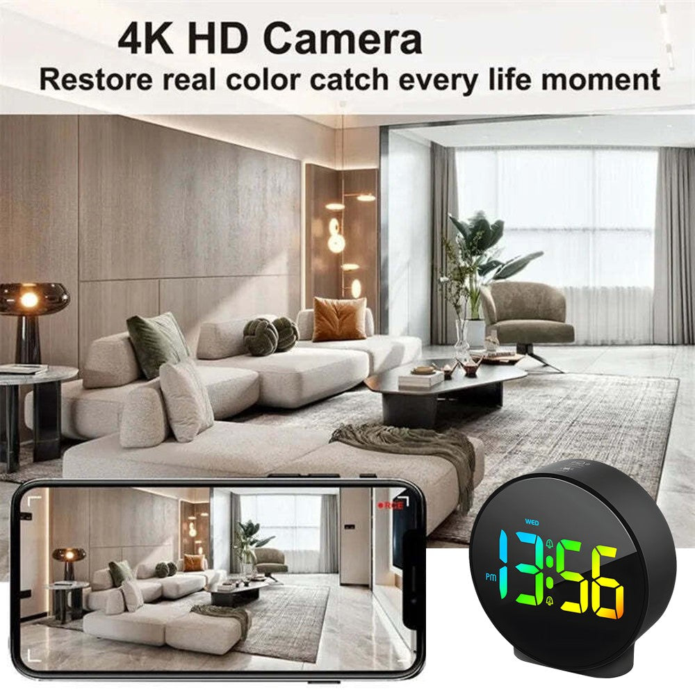 Multifunction WiFi Smart Clock Camera Baby Pet Monitor for Home Security