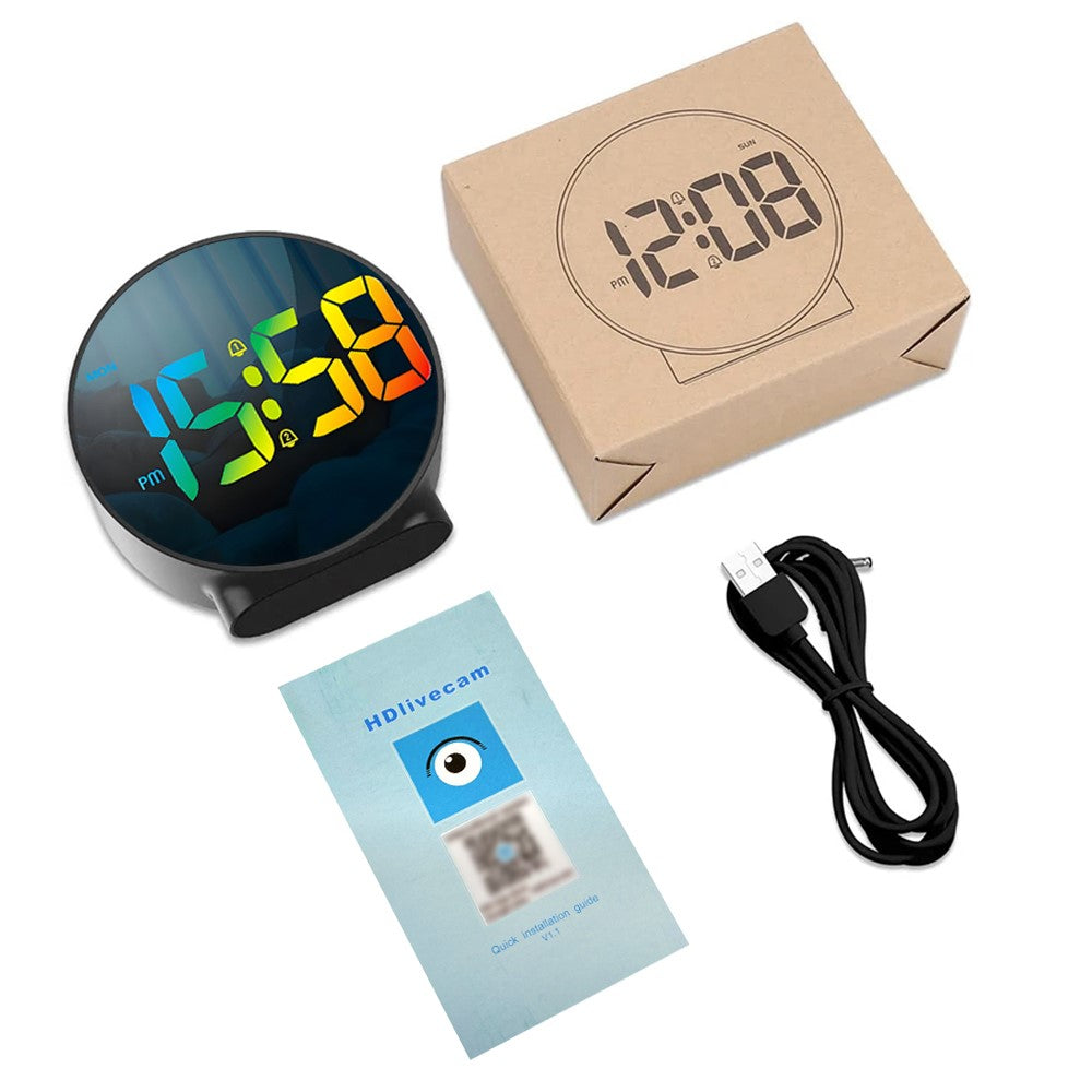 Multifunction WiFi Smart Clock Camera Baby Pet Monitor for Home Security