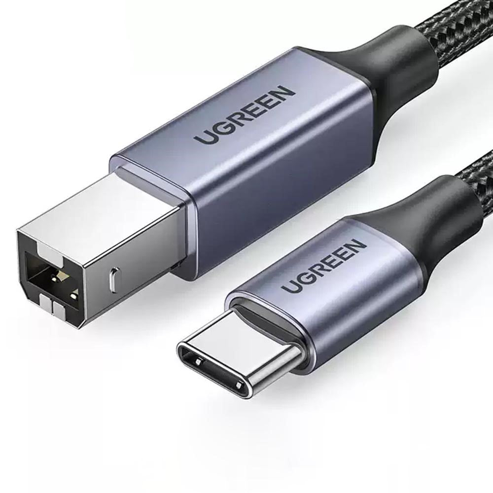 UGREEN US370 80805 1m USB C to USB B 2.0 Cable Braided Printer Cable for Epson  /  MacBook Pro  /  HP  /  Canon  /  Samsung