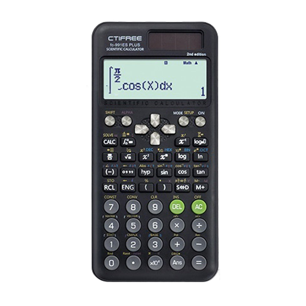 CTIFREE Scientific Calculator with LCD Display for Students 417 Functions Matrix Complex Number Equation Solver