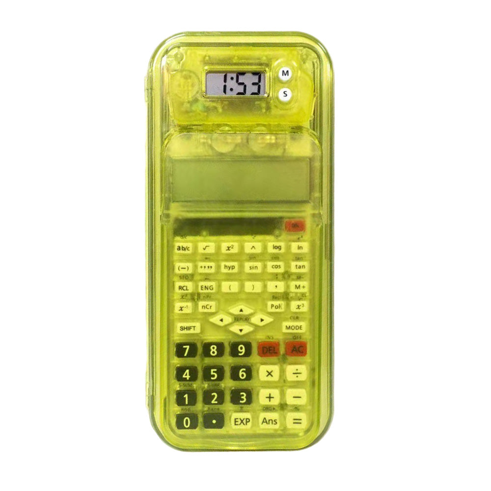 CTIFREE S8 Scientific Calculator 240 Functions Multi Replay LCD Digital Clock Stationery Set for Students