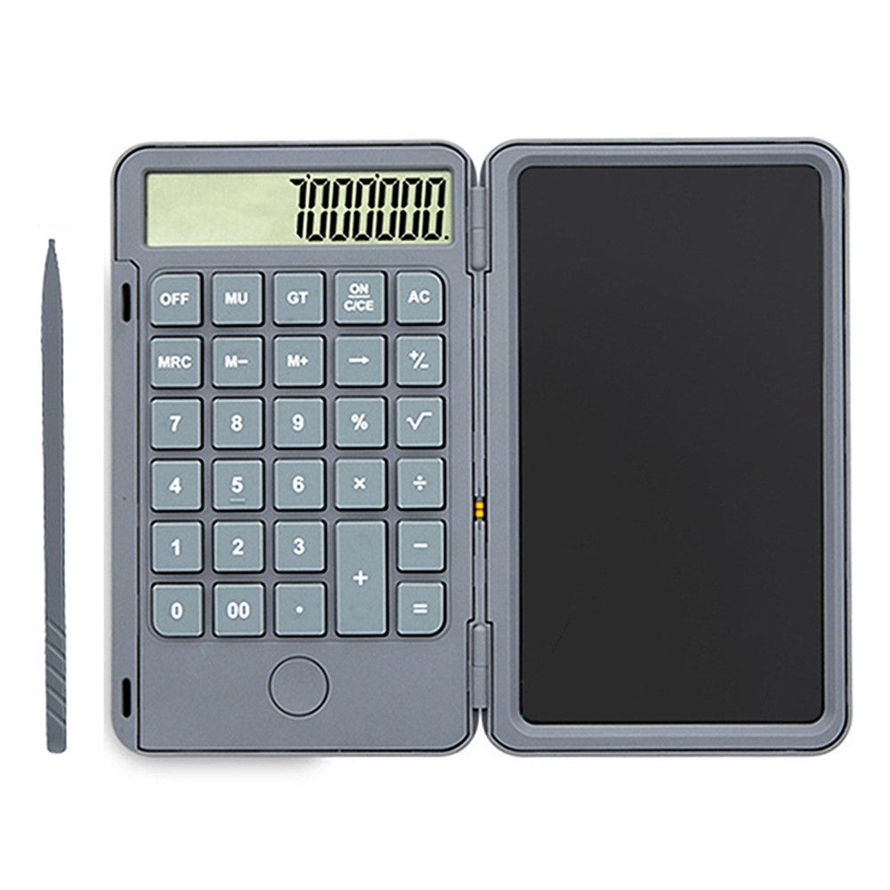 Multifunction 12-Digit Calculator LCD Writing Tablet Handwriting Drawing Tablet Notepad with One-key Lock Screen Function for Office, School, Business
