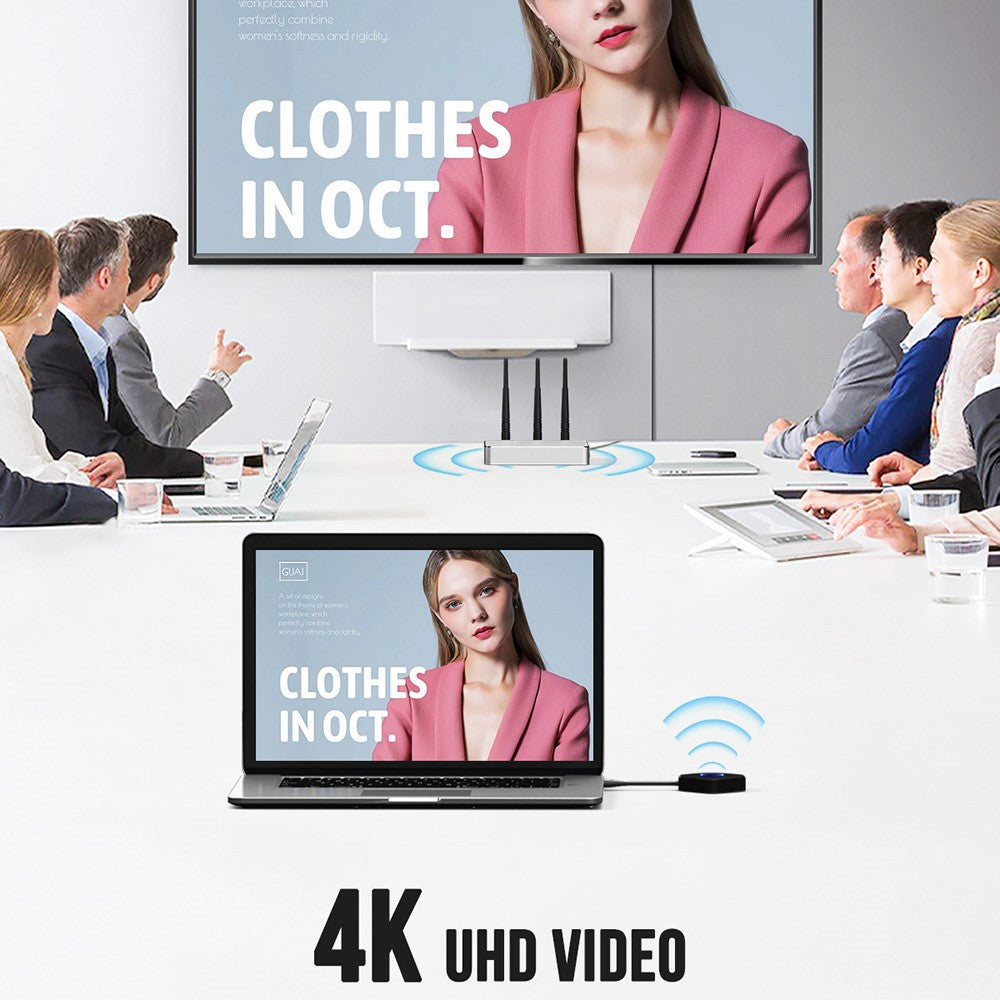 LEMORELE K12U Wireless Display Adapter 4K HD Screen Mirroring Transmitter and Receiver Kit
