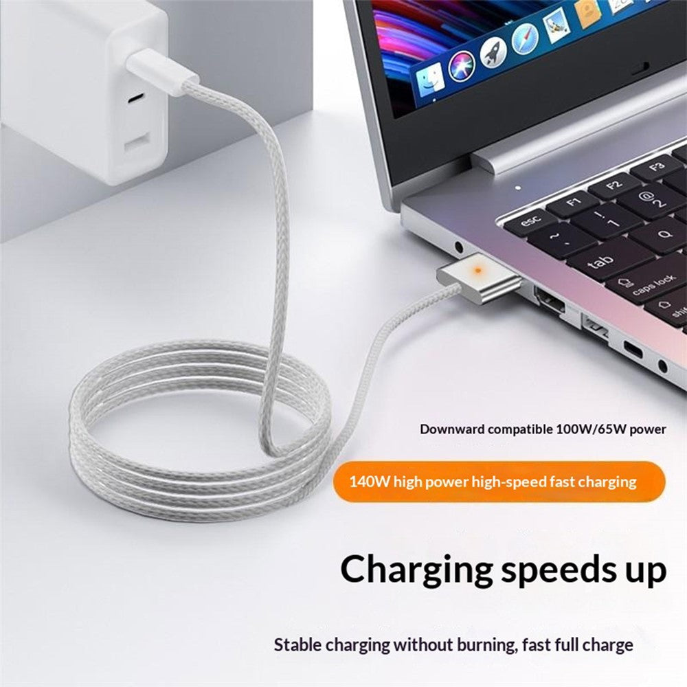 D038 2m USB-C to Compatible with MagSafe 3 Charging Cable 140W PD Fast Charging Cord for MacBook Pro 14  /  16 Inch  /  Air M2  /  M3