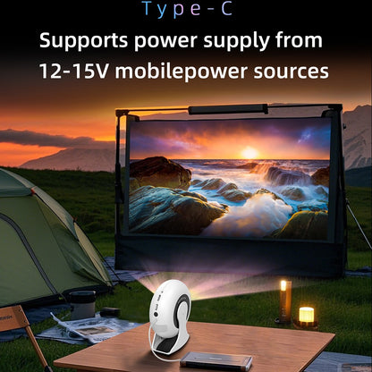 CD200 Android 11.0 Portable Projector 270 Degree Rotation Multifunction LCD Home Theater 1+8GB