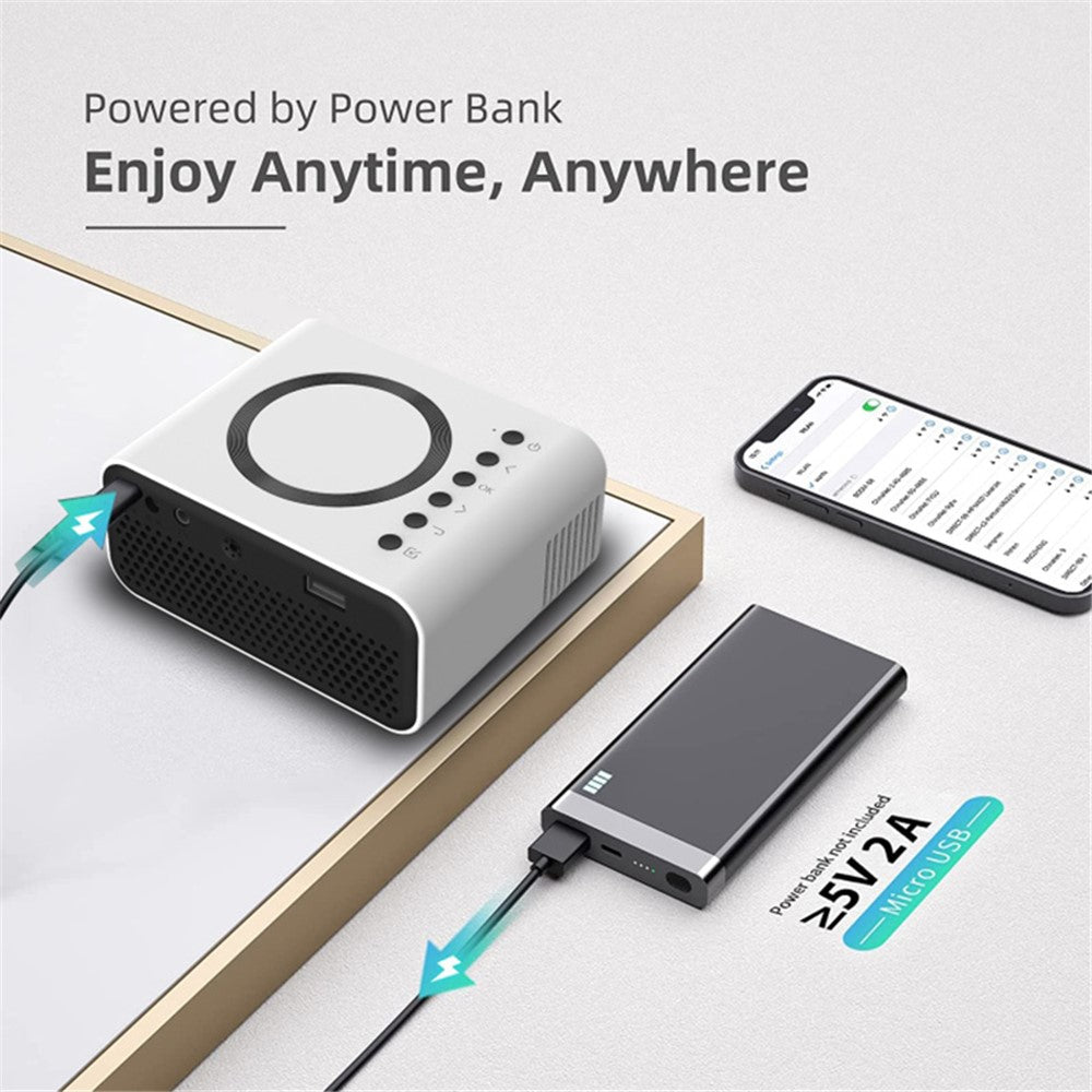 T300S 320x240 24ANSI Lumens LCD Projector Home Theater Mini Projector Support Wired / Wireless Sync Screen