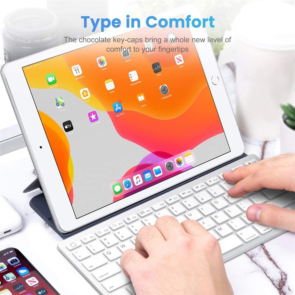 Ultra-Slim Wireless Bluetooth-compatible Keyboard (Arabic Language) for Android Windows iOS