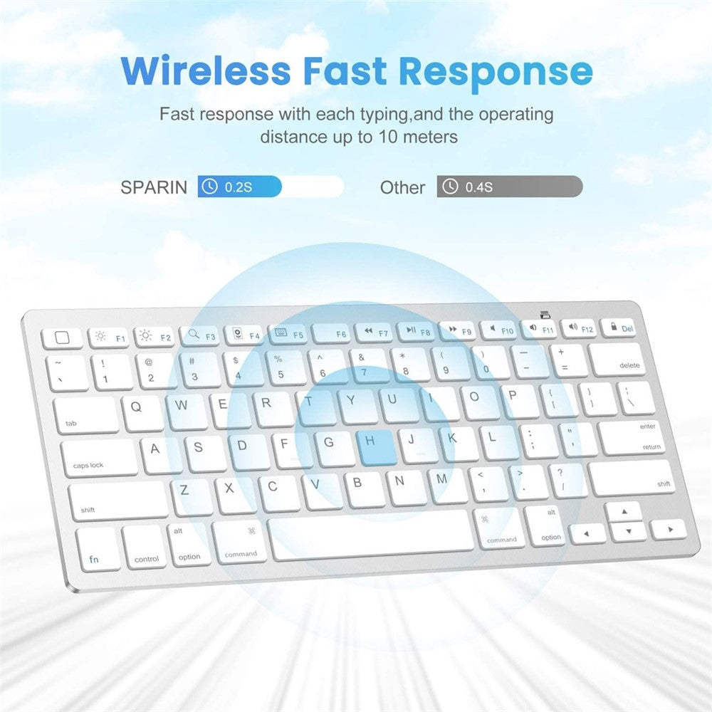 Ultra-Slim Wireless Bluetooth-compatible Keyboard (Arabic Language) for Android Windows iOS