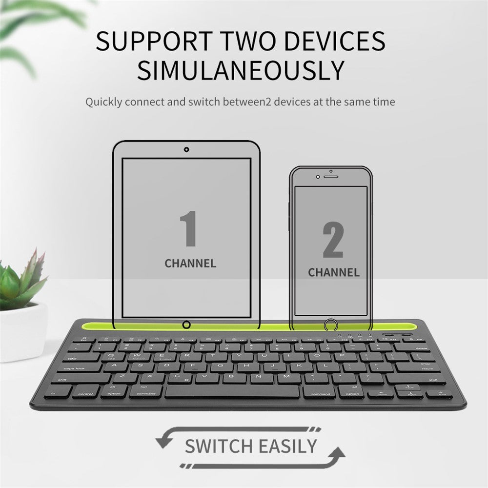 HM-04 Dual-Device Connection Bluetooth-compatible Keyboard for IOS Android Windows Phones/Tablets