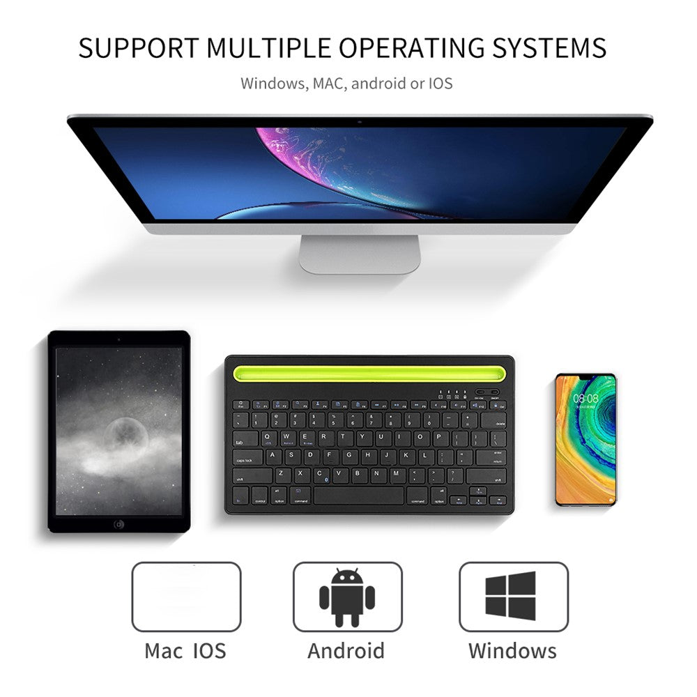HM-04 Dual-Device Connection Bluetooth-compatible Keyboard for IOS Android Windows Phones/Tablets
