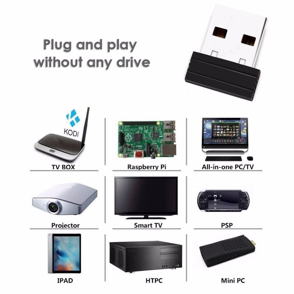 H18 2.4G Mini Wireless Virtual keyboard with QWERTY Touch Pad for Smart TVs/PS3/Set-Top Boxes