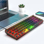 Y-FRUITFUL K60 68 Keys Type-C Wired Mechanical Keyboard RGB Light Transparent Keycaps Gaming Keyboard