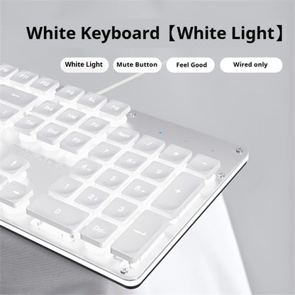 EWEADN GX710 Stylish Home Office Computer Laptop Keyboard USB Wired Mute Backlit Keyboard