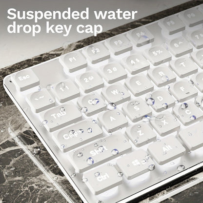 EWEADN GX710 Stylish Home Office Computer Laptop Keyboard USB Wired Mute Backlit Keyboard