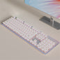 EWEADN V3 Home Office Computer Laptop Mute Keyboard USB Wired Backlit Keyboard
