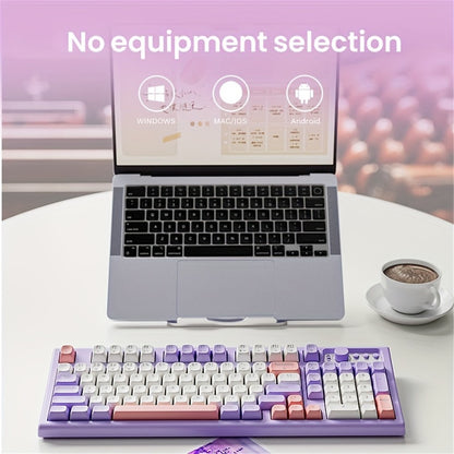 EWEADN V97 Bluetooth-compatible / 2.4G Wireless Rechargeable Keyboard Computer Laptop Keyboard
