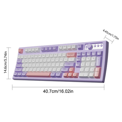 EWEADN V97 Bluetooth-compatible / 2.4G Wireless Rechargeable Keyboard Computer Laptop Keyboard