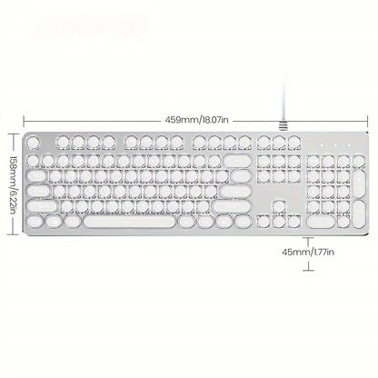 EWEADN TK100 Punk Wired Keyboard Computer Laptop Mechanical Keyboard