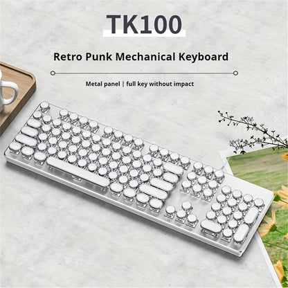 EWEADN TK100 Punk Wired Keyboard Computer Laptop Mechanical Keyboard