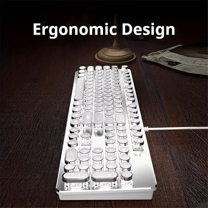EWEADN TK100 Punk Wired Keyboard Computer Laptop Mechanical Keyboard